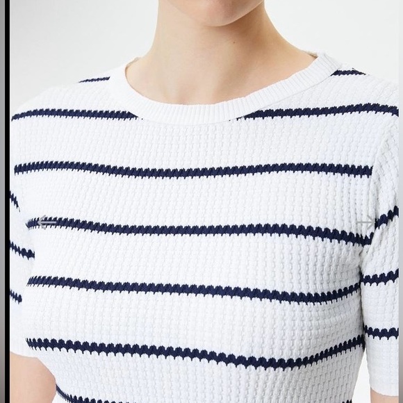 Minark Women’s Knit Striped Top Short Sleeve - Picture 4 of 4